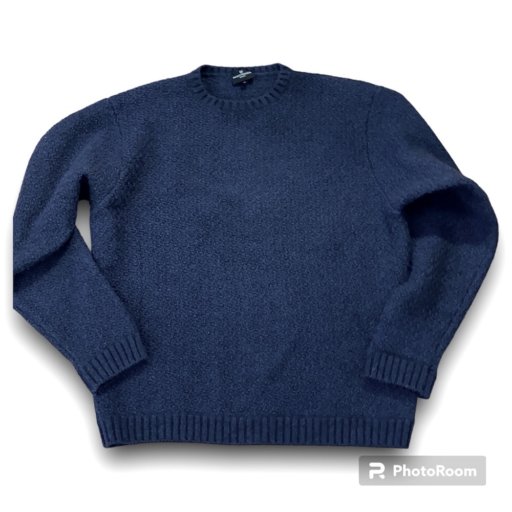 Hickey Freeman Sport Sweater Merino Wool/Cashmere Blend. Made n Italy Blue Large